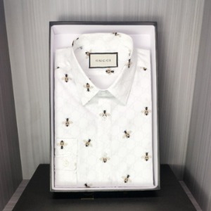 GG 자카드 꿀벌 프린트 셔츠